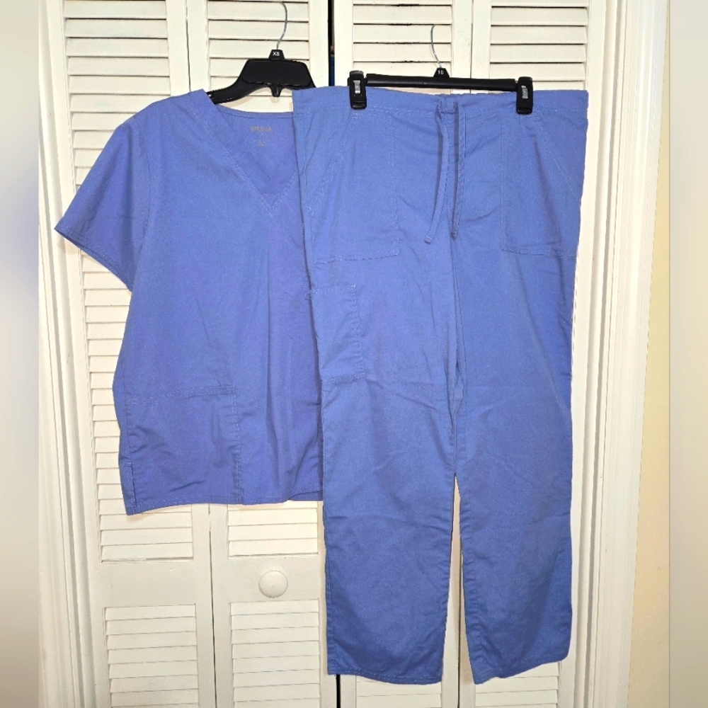 Scrub Star S Blue Scrub Top & Pants